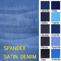 Hot sale satin denim fabric with different color 2113
