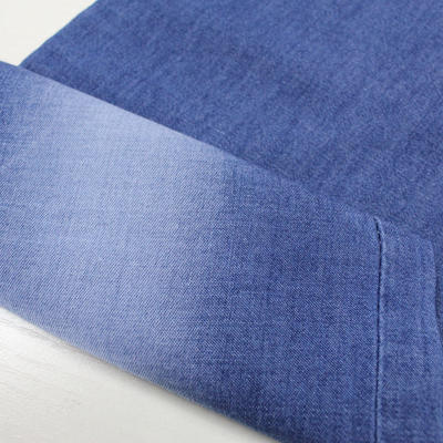 Blue Cotton Polyester Elastane Stretch Knit Jeans Denim Fabric