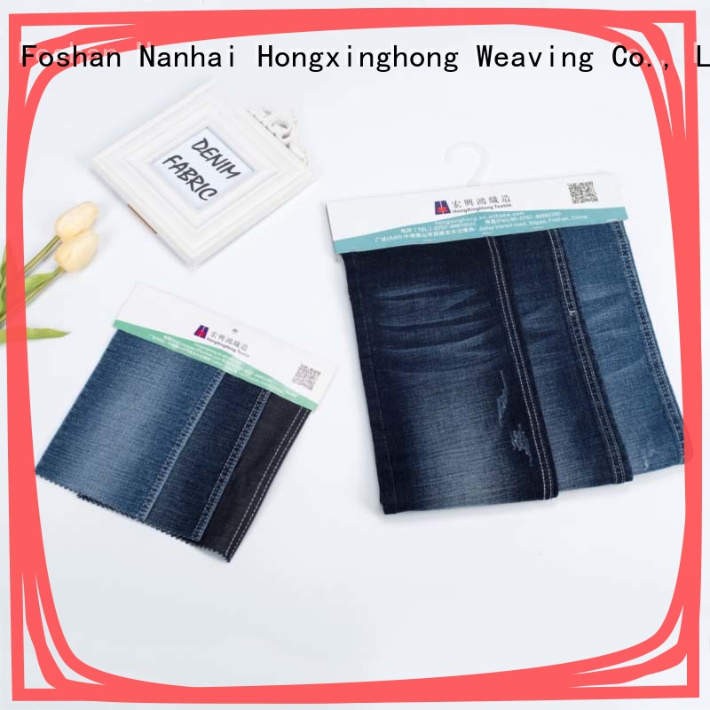 Hongxinghong fit jean fabric texture 100% cotton for jeans