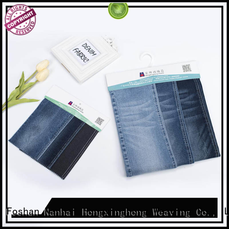 bulk denim fabric plaid for quick fashion brand Hongxinghong