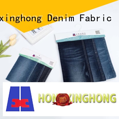 indigo raw denim material factory price for quick fashion brand Hongxinghong