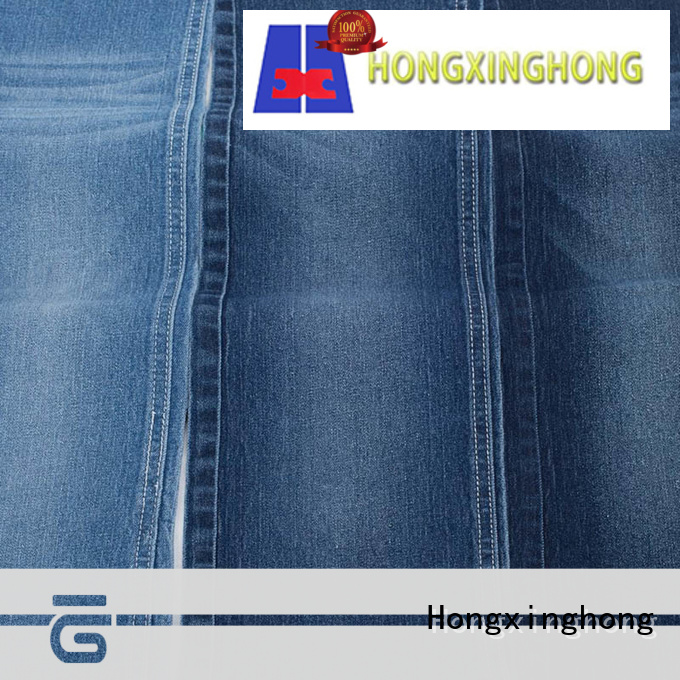 Hongxinghong comfortable denim jeans material weight for quick fashion brand