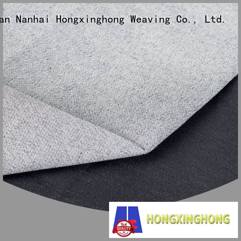 polyester denim fabric quality for pants Hongxinghong