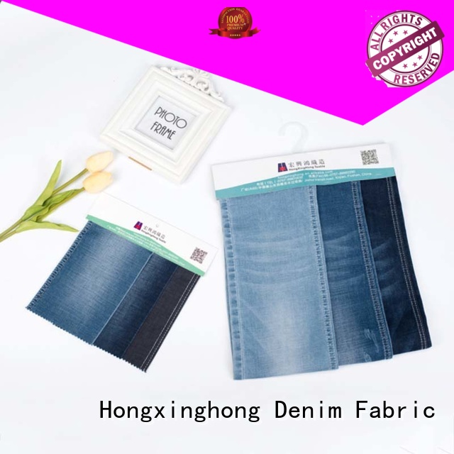 fit denim jean material supplier for quick fashion brand Hongxinghong