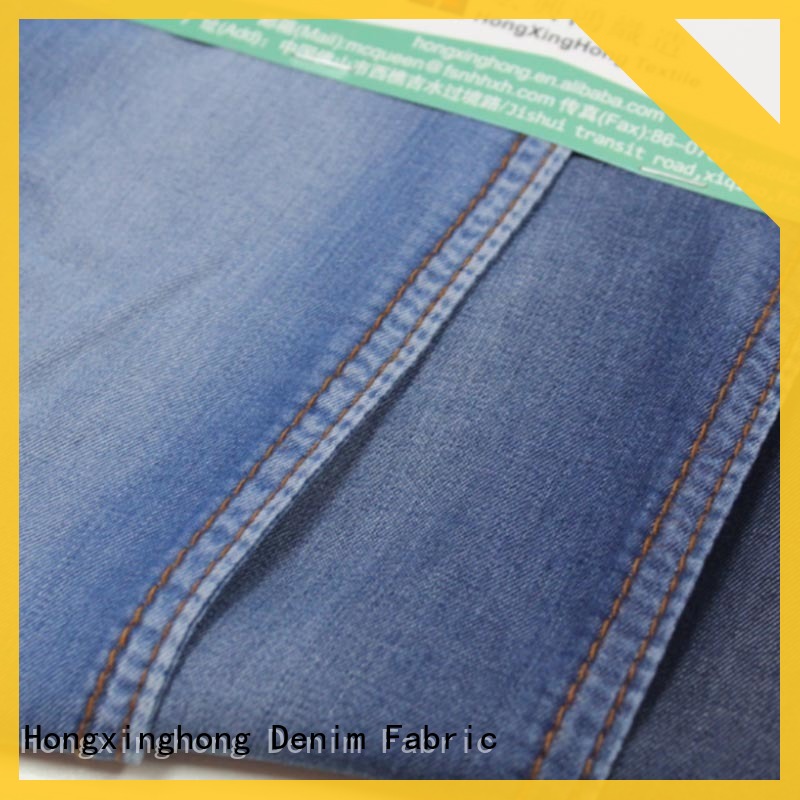 Hongxinghong good to use stock denim fabric grab now for trousers