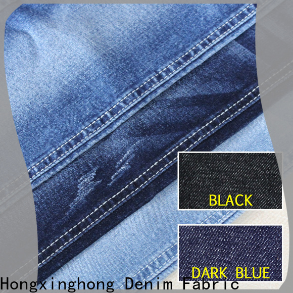 Hongxinghong in different color jean cloth factory price for pants