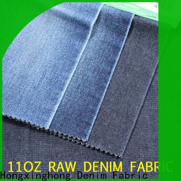 Hongxinghong different color high quality denim fabric 100% cotton for pants