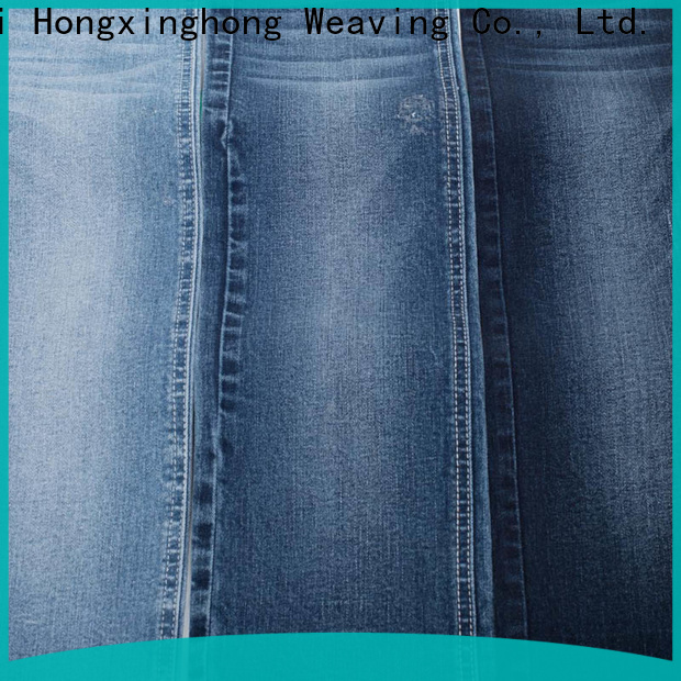 Hongxinghong different color jean cloth material dropshipping for quick fashion brand