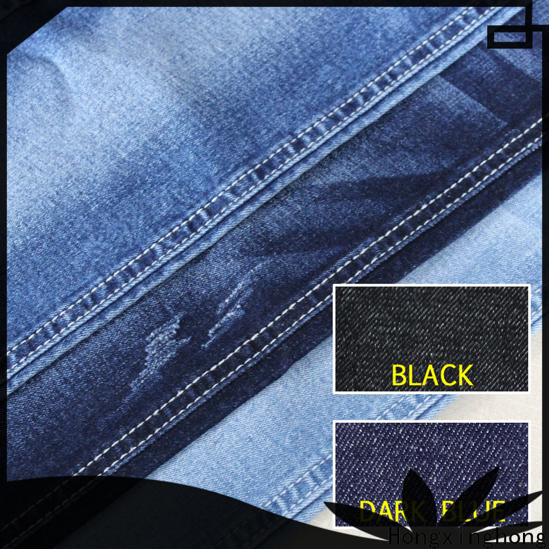 Hongxinghong black stretch denim fabric supplier for jeans