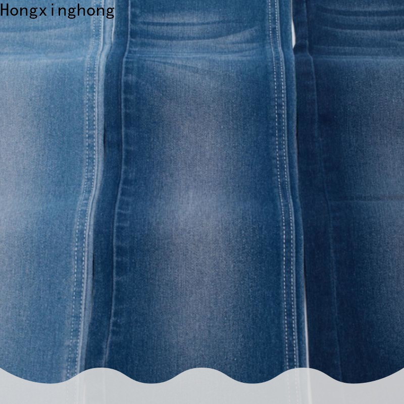 Hongxinghong comfortable black denim material bulk production for jeans