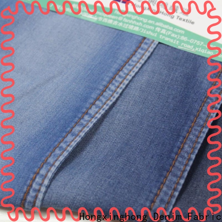 Hongxinghong hot sale lightweight cotton denim fabric factory price for dress