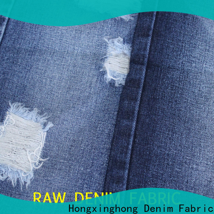 Hongxinghong cotton polyester denim fabric 100% cotton for jeans