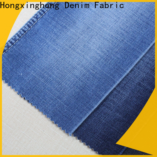 Hongxinghong 100 cotton denim fabric wholesale for quick fashion brand