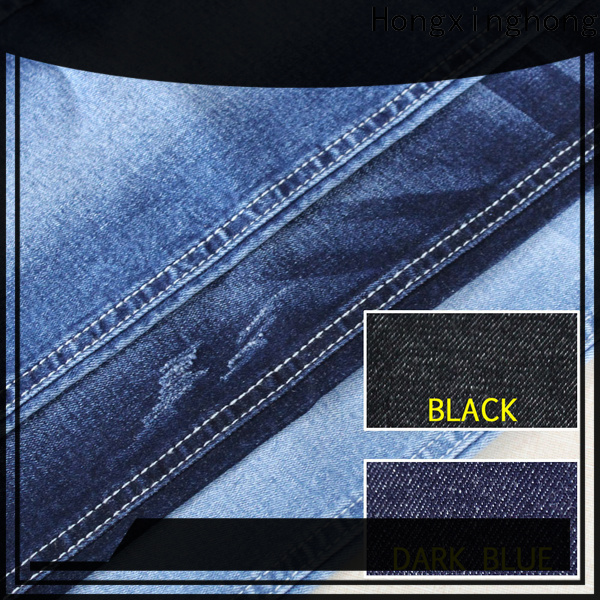 fashion black stretch denim fabric wholesale for jacket