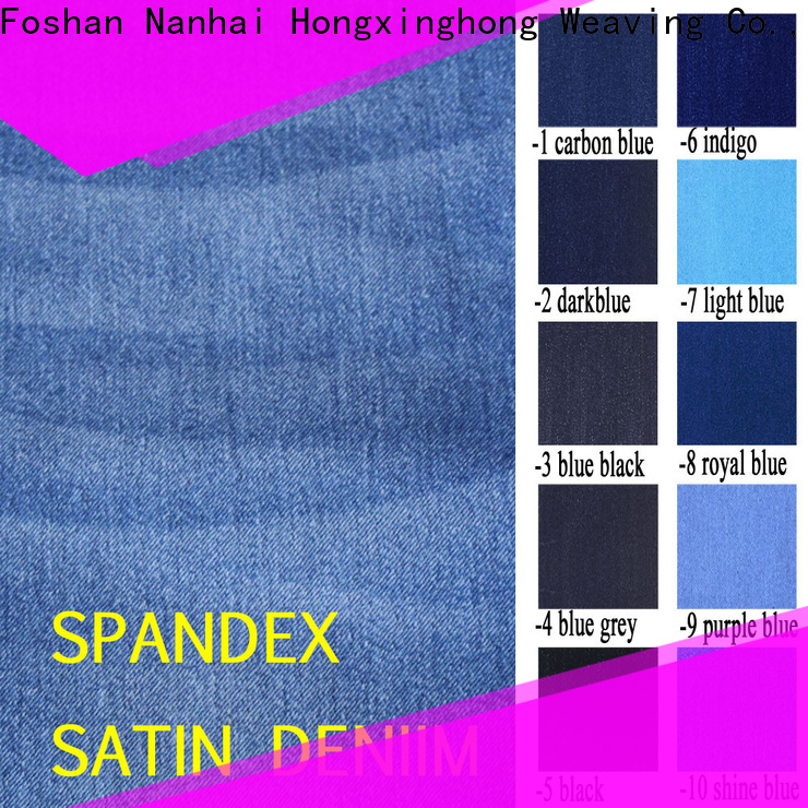 Hongxinghong competitive price jean fabric texture bulk production for dress