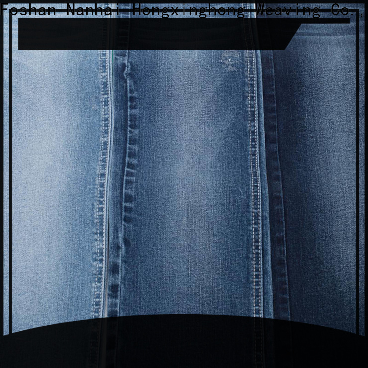 Hongxinghong hot selling polyester denim fabric grab now for pants