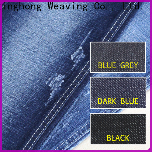 Hongxinghong blue denim fabric shop now for quick fashion brand