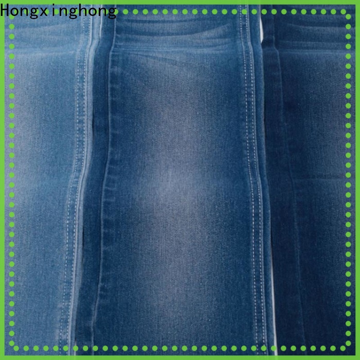 Hongxinghong denim jeans fabric easy to apply for quick fashion brand