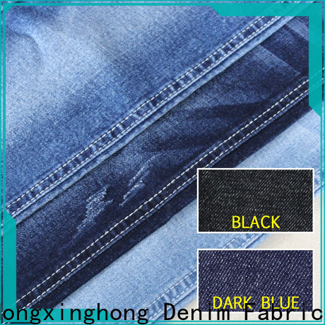 quality black denim material series for dress