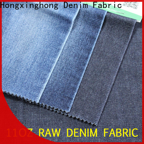 Hongxinghong organic cotton denim fabric bulk production for quick fashion brand