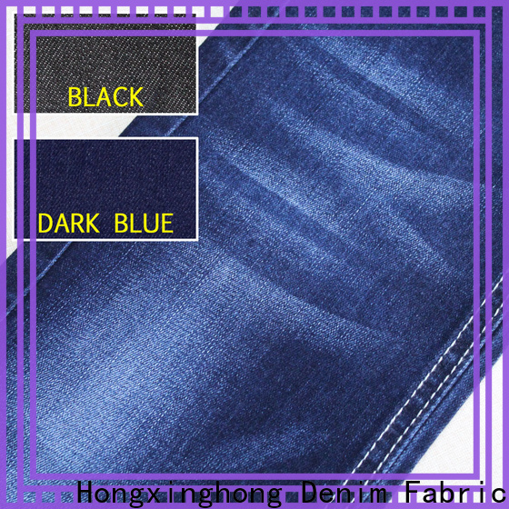 Hongxinghong dark denim fabric 100% cotton for jeans