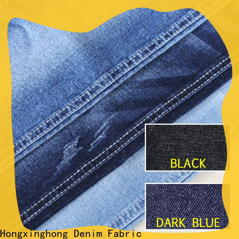 comfortable black denim fabric supplier for jacket