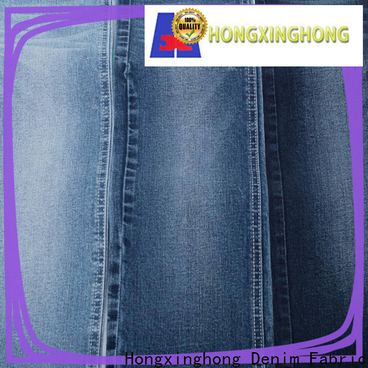 Hongxinghong quality colored stretch denim fabric factory price for jeans