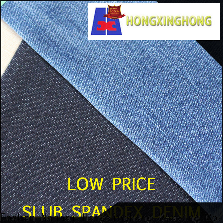 Hongxinghong stretchable denim fabric manufacturer for quick fashion brand