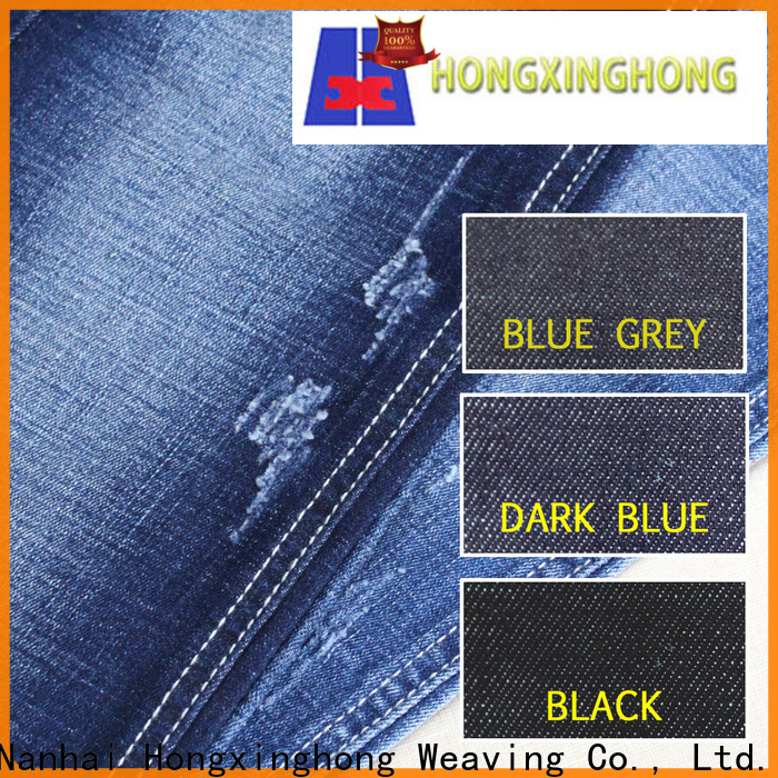 Hongxinghong in different color denim jeans fabric types supplier for shirt