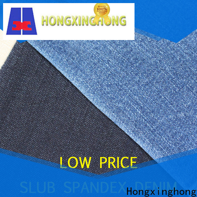 Hongxinghong in different color quality denim fabric easy to apply for quick fashion brand