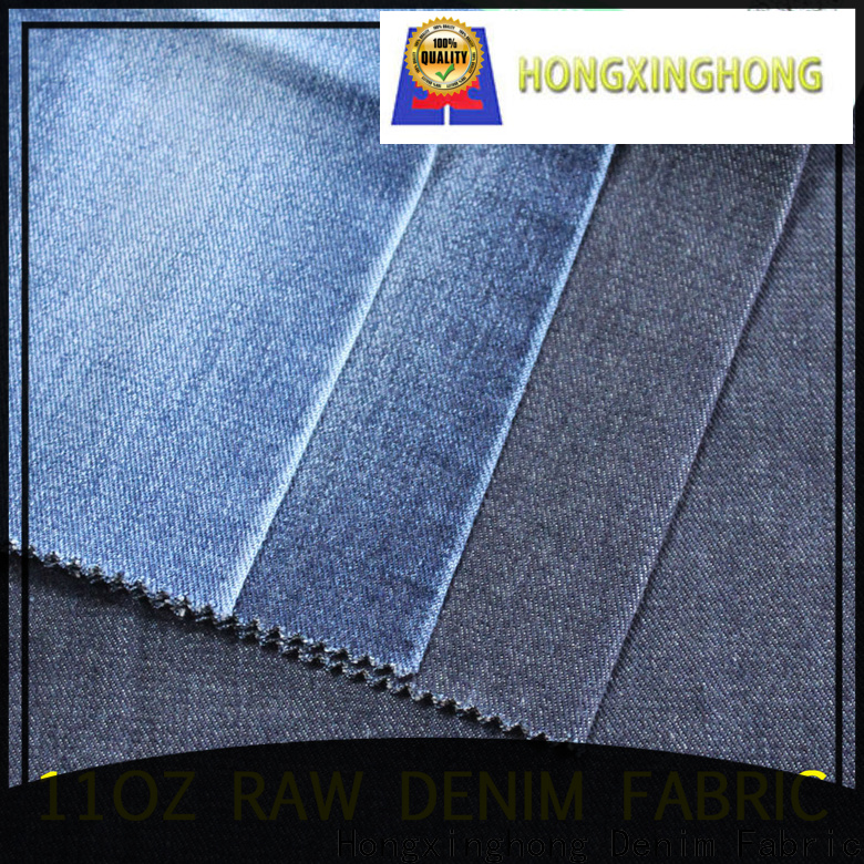 Hongxinghong denim 100 cotton bulk production for quick fashion brand