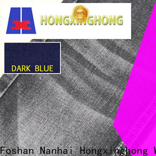 Hongxinghong competitive price colored denim fabric wholesale for trousers