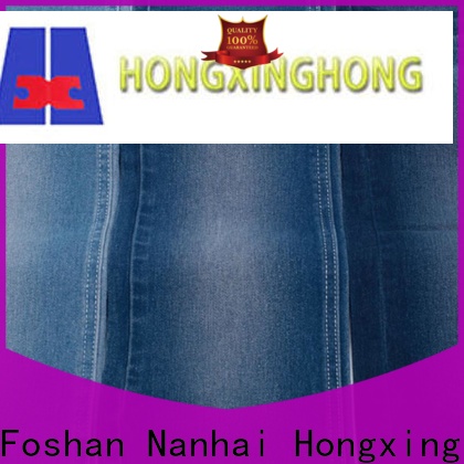 Hongxinghong in different color denim fabric quality shop now for quick fashion brand