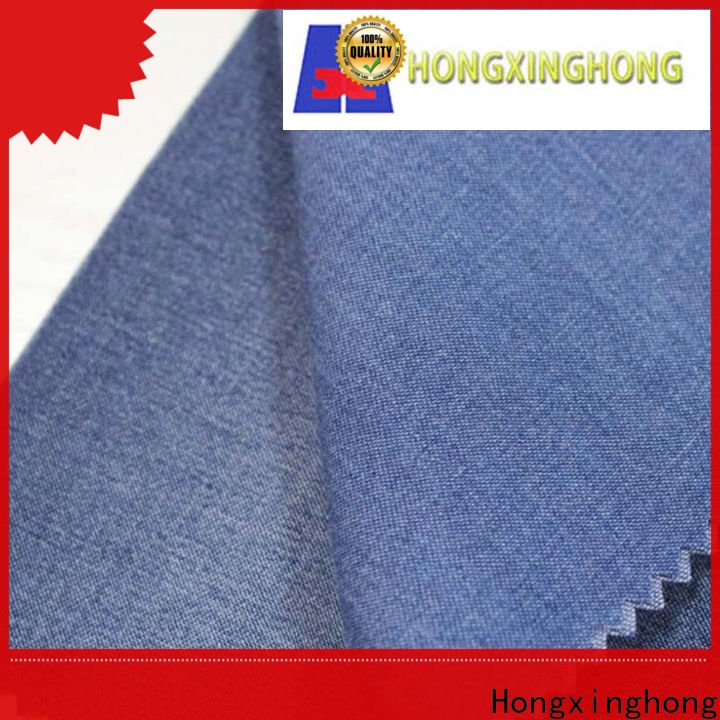 Hongxinghong denim skirt fabric factory price for trousers