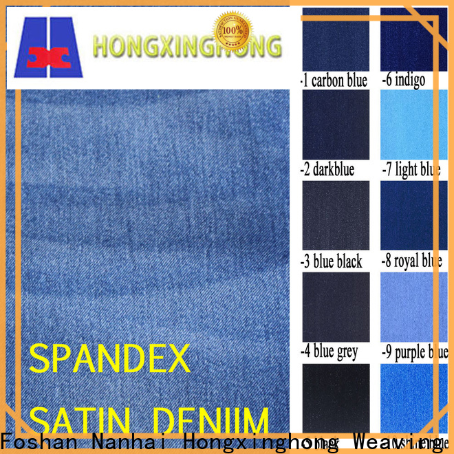 Hongxinghong cozy raw denim material manufacturer for pants